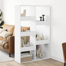 Berkfield Home Room Divider White 100x33x155.5 cm Engineered Wood - thumbnail 2