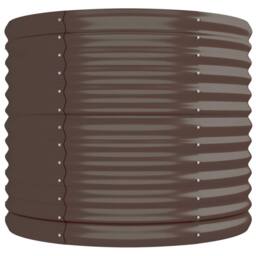Berkfield Home Garden Raised Bed Powder-coated Steel 296x80x68 cm Brown - Size: 296 x 80 x 68 cm - thumbnail 4