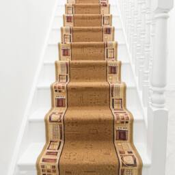 runrug Stair Runner Carpet - Durable, Non-Slip, 7mm - 'Jena' in Beige - Size: 120 cm x 630 cm - thumbnail 5