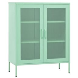 Berkfield Home Storage Cabinet Mint 80x35x101.5 cm Steel in Green - thumbnail 2
