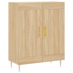 Berkfield Home Sideboard Sonoma Oak 69.5x34x90 cm Engineered Wood in Light Tan - thumbnail 3