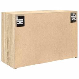Berkfield Home Decorative Bathroom Wall Cabinet Sonoma Oak 60x25x40 cm Engineere in Light Tan - Size: 60 x 25 x 40 cm - thumbnail 8