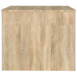 Berkfield Home Modern Coffee Table Sonoma Oak 80x50x40 cm Engineered Wood in Light Tan - Size: 80 x 50 x 40 cm - thumbnail 7