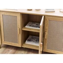 Cheshire Premium Melrose 3 Door Sideboard in Oak in Light Oak - thumbnail 8
