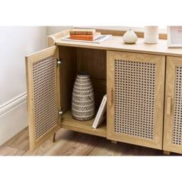 Cheshire Premium Melrose 3 Door Sideboard in Oak in Light Oak - thumbnail 9