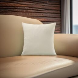 Luxury Living Velvet Chenille Cushion in Cream - Size: 45 cm x 45 cm - thumbnail 1