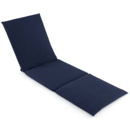 Costway Chaise Lounge Cushion Tri-Fold Lounger Pad 182 x 59 cm in Blue - thumbnail 5