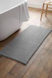 Catherine Lansfield 'Bobble' Bath Runner in Silver - thumbnail 1