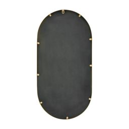 FurnitureboxUK Jupiter 80cm x 40cm Art Deco Gold Metal Frame Oval Hallway Bedroom Dining & Living Room Wall Mirror - Size: 80 cm x 40 cm - thumbnail 5