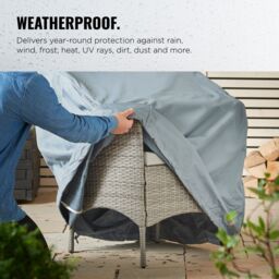 VonHaus Grey Premium Heavy Duty Waterproof Garden Chair Cover - thumbnail 2
