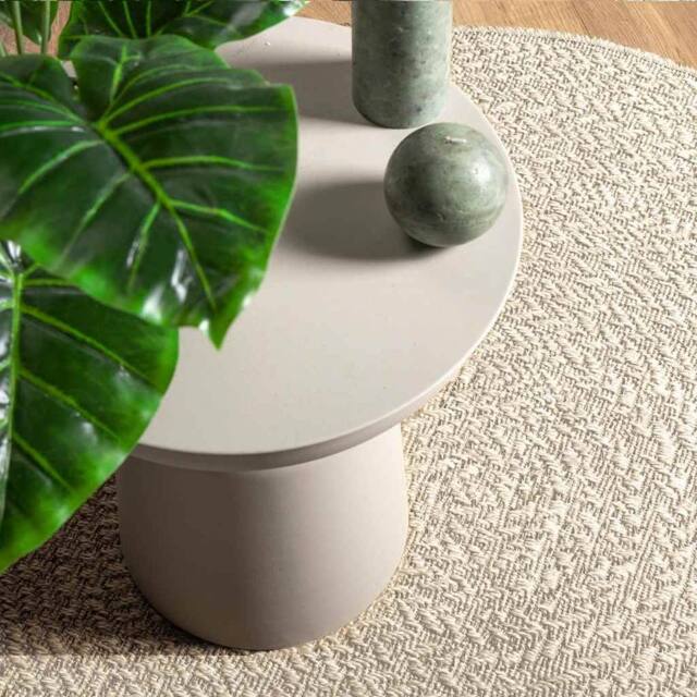 Berkfield Home Rug ZIZUR Cream √ò 120 cm Jute Look Indoor & Outdoor - Size: Medium - image 1