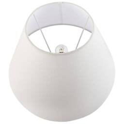Wyld and Coco Porcelain Table Lamp - Blue Floral Base Linen Shade 65cm in White - thumbnail 4