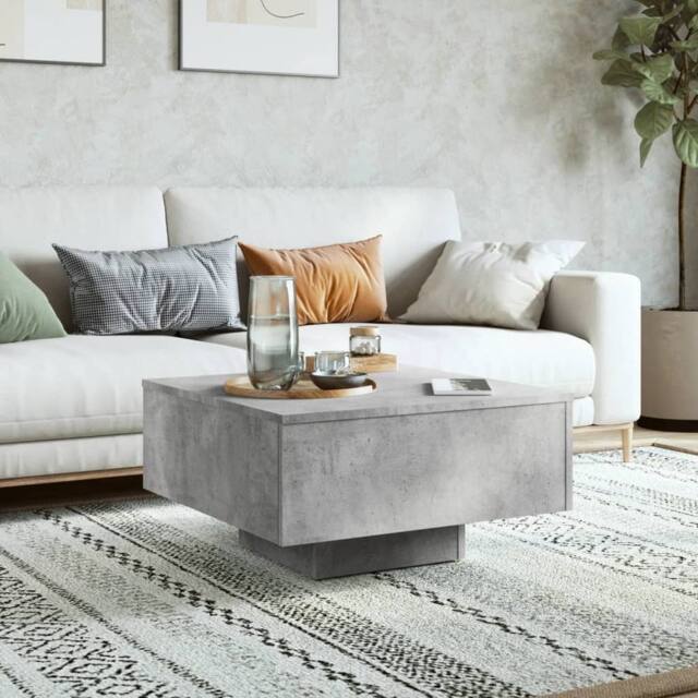 Berkfield Home Durable Coffee Table Concrete Grey 60x60x31.5 cm Engineered Wood - image 1