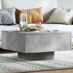 Berkfield Home Durable Coffee Table Concrete Grey 60x60x31.5 cm Engineered Wood - thumbnail 2