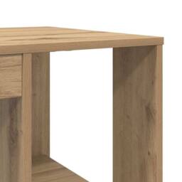 Berkfield Home Stunning Artisan Oak Writing Desk Artisan oak Engineered wood Standard in Brown - thumbnail 8