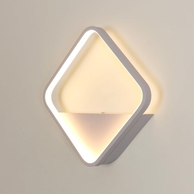 COMELY Indoor Wall Lights, 20W Modern Acrylic Square Wall Lights, 3000K, White - image 1