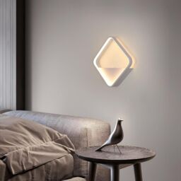 COMELY Indoor Wall Lights, 20W Modern Acrylic Square Wall Lights, 3000K, White - thumbnail 2