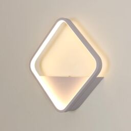 COMELY Indoor Wall Lights, 20W Modern Acrylic Square Wall Lights, 3000K, White