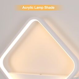 COMELY Indoor Wall Lights, 20W Modern Acrylic Square Wall Lights, 3000K, White - thumbnail 6