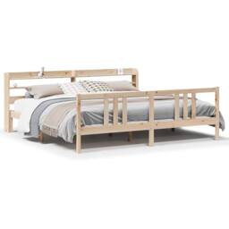 Berkfield Home Beautiful Bed Frame with Headboard without Mattress 200x200 cm in Light Tan - thumbnail 3