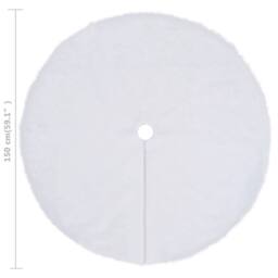 Berkfield Home Christmas Tree Skirt White 150 cm Faux - thumbnail 6