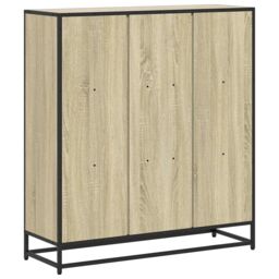 Berkfield Home Bookcase Sonoma Oak 97.5x33x107.5 cm Engineered Wood & Metal in Brown - thumbnail 6
