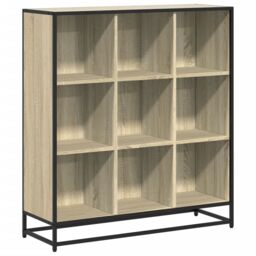 Berkfield Home Bookcase Sonoma Oak 97.5x33x107.5 cm Engineered Wood & Metal in Brown - thumbnail 2