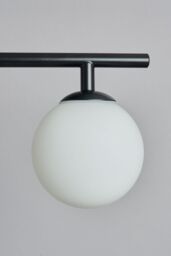 BHS Lighting Nancy Satin Brass Flush Bathroom Ceiling Light in Black - thumbnail 3