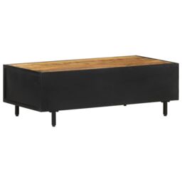 Berkfield Home Coffee Table 105x50x35 cm Rough Mango Wood in Brown - Size: 105 x 50 x 35 cm - thumbnail 4