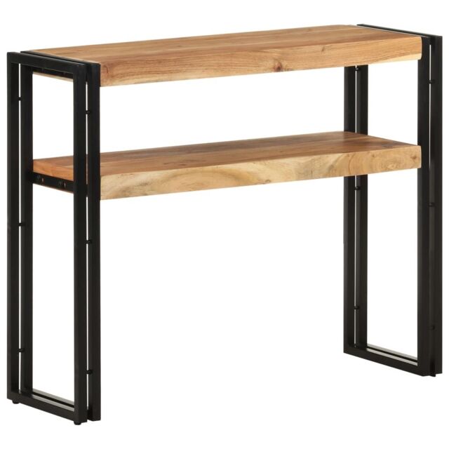 Berkfield Home Console Table 90x30x75 cm Solid Acacia Wood in Brown - Size: 90 x 30 x 75 cm - image 1