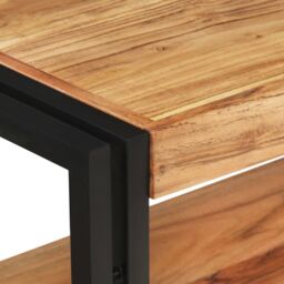 Berkfield Home Console Table 90x30x75 cm Solid Acacia Wood in Brown - Size: 90 x 30 x 75 cm - thumbnail 4
