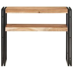 Berkfield Home Console Table 90x30x75 cm Solid Acacia Wood in Brown - Size: 90 x 30 x 75 cm - thumbnail 2