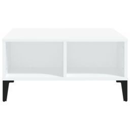Berkfield Home Coffee Table White 60x60x30 cm Engineered Wood - Size: 60 x 60 x 30 cm - thumbnail 3
