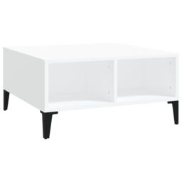 Berkfield Home Coffee Table White 60x60x30 cm Engineered Wood - Size: 60 x 60 x 30 cm - thumbnail 2