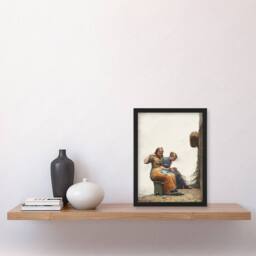 Artery8 Mending the Fishing Nets Winslow Homer Framed Wall Art Print in White - Size: A4 - thumbnail 4
