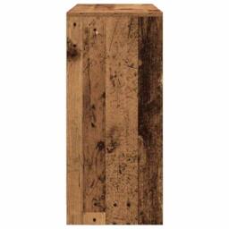 Berkfield Home Sideboard with Drawer Old Wood 80x34x76 cm Engineered Wood in Brown - Size: 80 x 34 x 76 cm - thumbnail 7