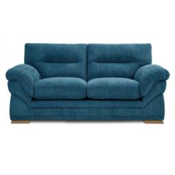 Bliss Furniture Amalfi 2 Seater Claude Sofa Modern Plush Fabric in Blue - Size: 2 Pack