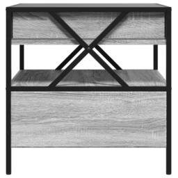 Berkfield Home Decorative Coffee Table with Infinity LED Grey Sonoma 50x50x51 cm - Size: 50 x 50 x 51 cm - thumbnail 8