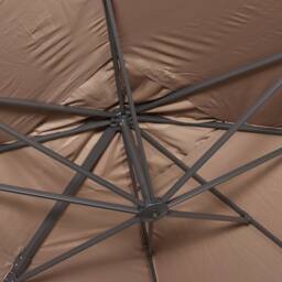 sweeek 3x4m Offset Rectangular Parasol With 50x50cm Weighted Slabs in Brown - Size: 50x50 cm - thumbnail 4