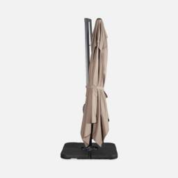 sweeek 3x4m Offset Rectangular Parasol With 50x50cm Weighted Slabs in Brown - Size: 50x50 cm - thumbnail 6