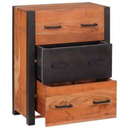 Berkfield Home Buffets & Sideboards Brown 55 x 30 x 75 cm Solid acacia wood - thumbnail 4