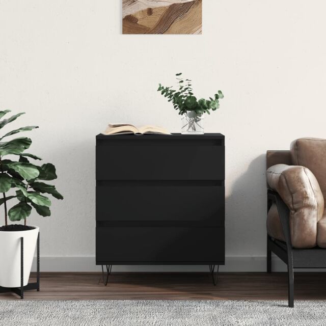 Berkfield Home Sideboard Black 60x35x70 cm Engineered Wood - Size: 60 x 35 x 70 cm - image 1