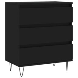 Berkfield Home Sideboard Black 60x35x70 cm Engineered Wood - Size: 60 x 35 x 70 cm - thumbnail 2