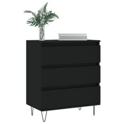 Berkfield Home Sideboard Black 60x35x70 cm Engineered Wood - Size: 60 x 35 x 70 cm - thumbnail 3