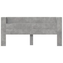 Berkfield Home Headboard Cabinet with LED Concrete Grey 220x16.5x103.5 cm - thumbnail 6