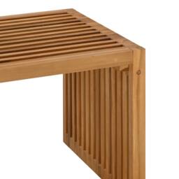Berkfield Home Garden Side Table 70x37.5x35.5 cm Solid Wood Teak in Brown - thumbnail 9