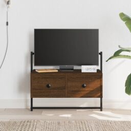 Berkfield Home TV Cabinet Wall-mounted Brown Oak 60.5x30x51 cm Engineered Wood - thumbnail 1