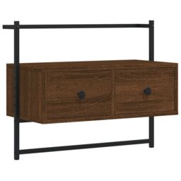 Berkfield Home TV Cabinet Wall-mounted Brown Oak 60.5x30x51 cm Engineered Wood - thumbnail 2