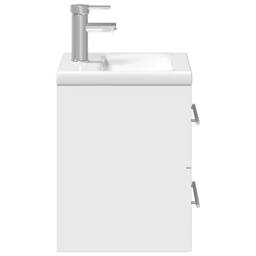 Berkfield Home Bathroom Sink Cabinet with Built-in Basin White - thumbnail 6