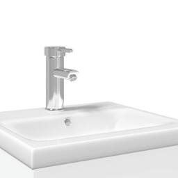 Berkfield Home Bathroom Sink Cabinet with Built-in Basin White - thumbnail 8